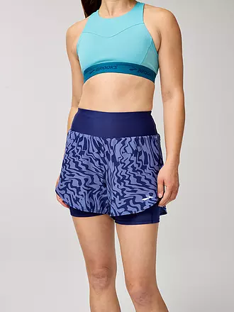 BROOKS | Pantaloncini da running da donna Chaser 5 2in1 2.0 | blau